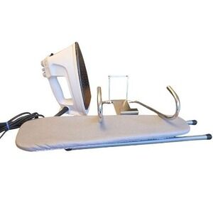 3 pc Iron Tabletop Folding Ironing Board and Over the Door Iron Holder Set